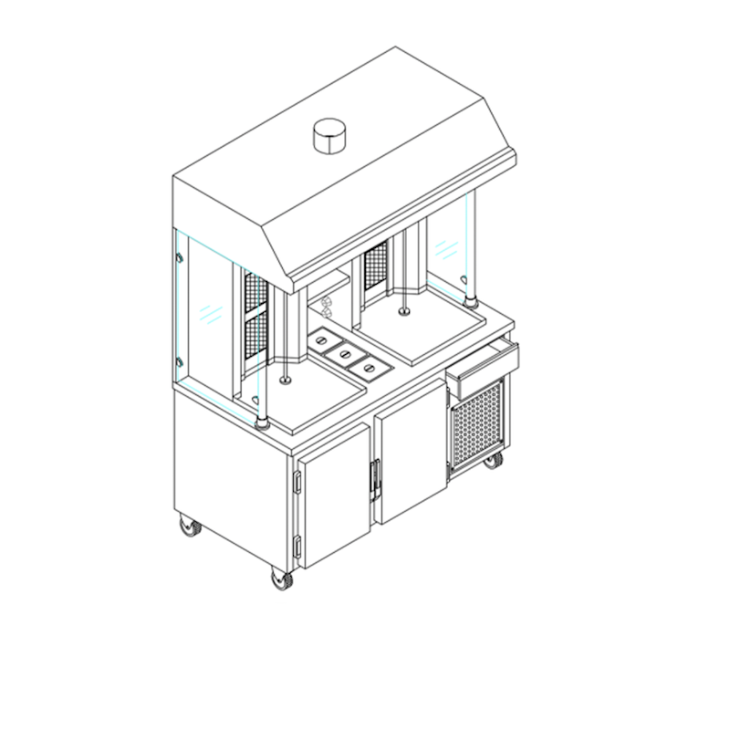 GAS SHAWARMA MACHINE
